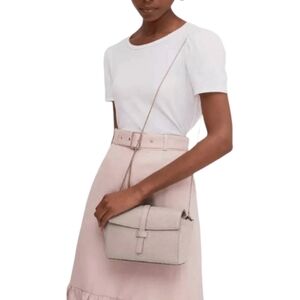 Kate Spade Riverside Street Emmie Crossbody Bag Lizard Embossed Leather Beige